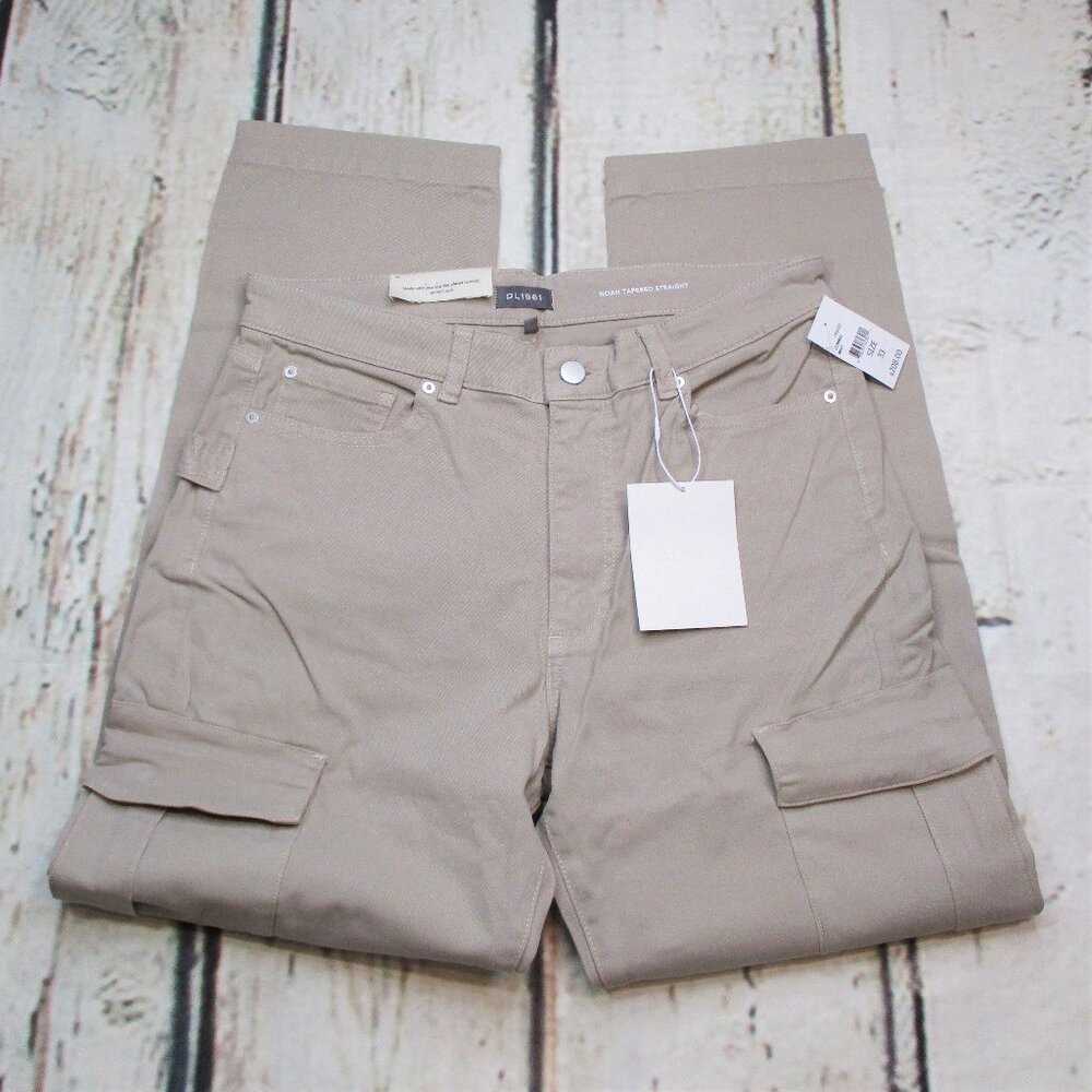 DL1961 Men's Noah Tapered Straight Utility Cargo Twill Jeans Pants